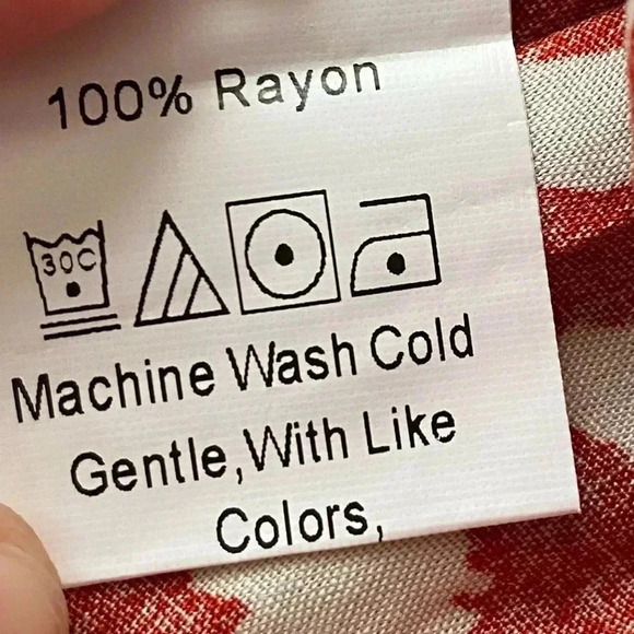 🆕Boho Trendy Orange & White Abstrac Dot Surplice Dress M🆕 - Picture 10 of 11